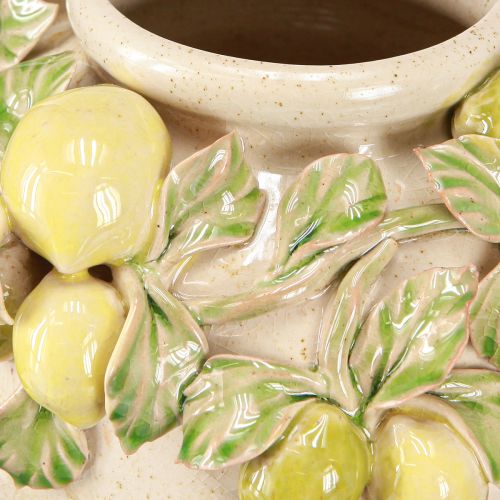 Artikel Keramikvas Citrondekoration Medelhavsgrön Gul H19cm