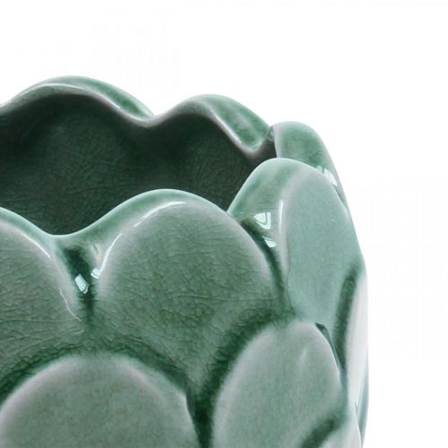 Artikel Keramik Blomkruka Vintage Grön Crackle Glaze Ø13cm H11cm