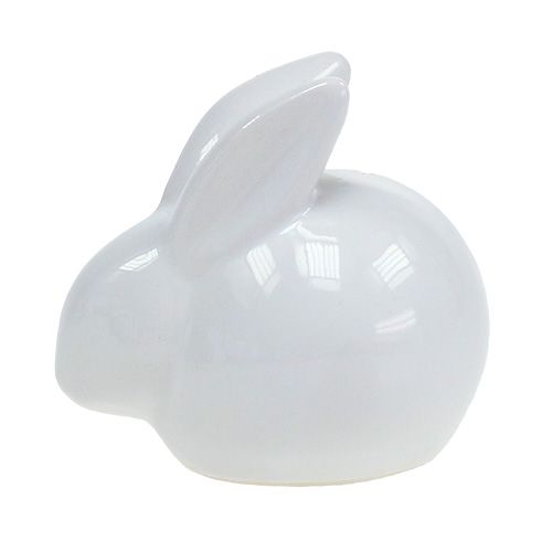 Floristik24 Keramik kanin vit 8,5cm 4st