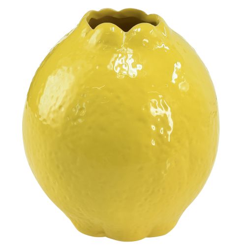 Floristik24 Keramikvas gul citron dekoration Medelhavet Ø12cm H14,5cm