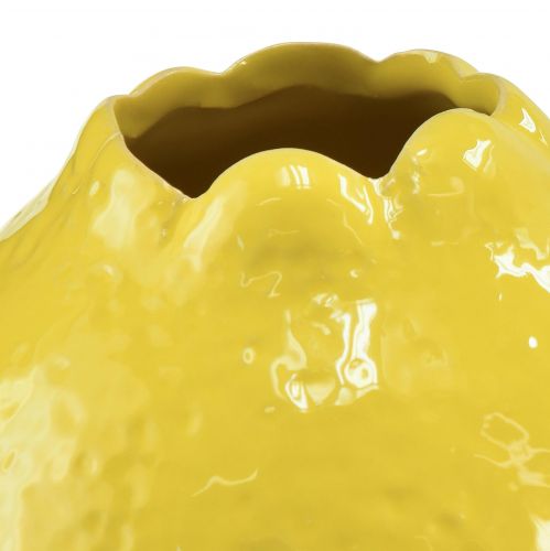 Floristik24 Keramikvas gul citron dekoration Medelhavet Ø12cm H14,5cm