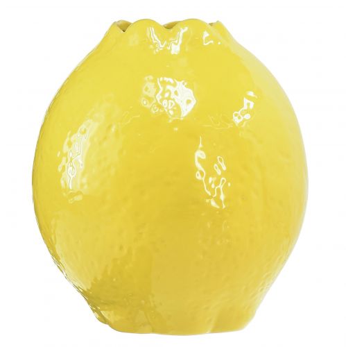 Floristik24 Keramikvas gul citron dekoration Medelhavet Ø12cm H14,5cm