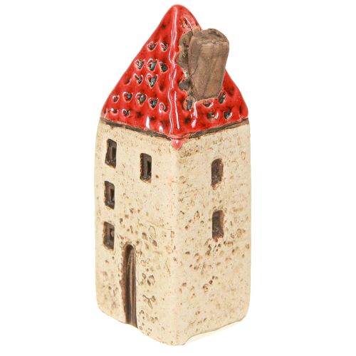 Artikel Keramikhus, små dekorativa hus, höstdekoration, H8cm, 6 stycken