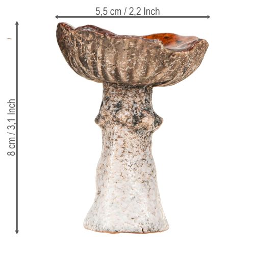 Artikel Keramik svampar keramikdekoration svampar orange gul brun 8cm 3 st