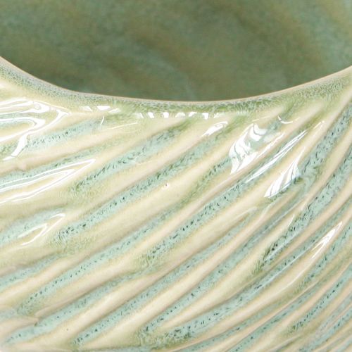 Artikel Keramiska skålar i grön spiraldesign Ø9cm H7cm 4st