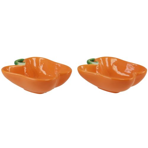 Floristik24 Keramikskålar apelsin paprika dekoration 16x13x4,5cm 2st
