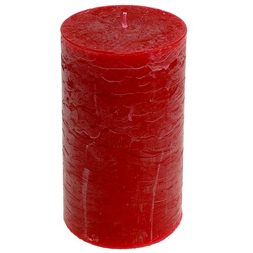 Ljus rött 85mm x 200mm pelarljus enfärgat 2 st