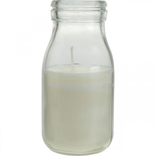 Floristik24 Ljus i glas sojavaxlykta Sojaljus vit H12cm