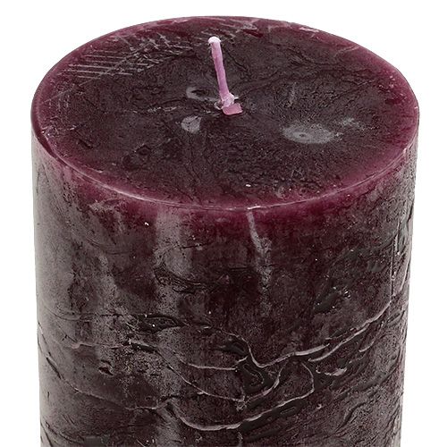 Floristik24 Christmas Burgundy Candle 50mm x 80mm 12st