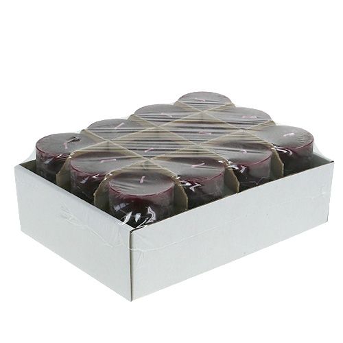 Floristik24 Christmas Burgundy Candle 50mm x 80mm 12st