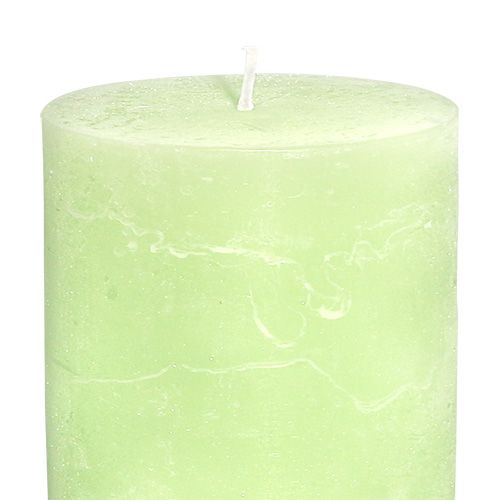 Artikel Ljus enfärgade limegröna pelarljus 85×120mm 2 st