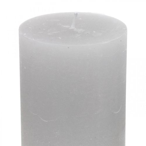 Artikel Pelarljus enfärgade ljusgrå 70×100mm 4st