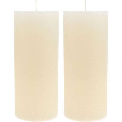 Artikel Pelarljus enfärgade krämvita 85×200mm 2st