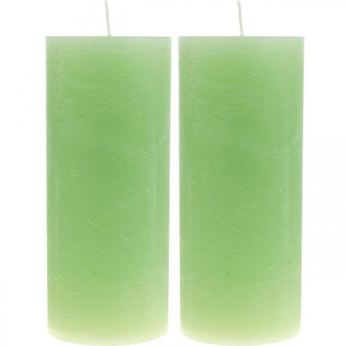 Artikel Pelarljus enfärgade ljus limegrön 85×200mm 2 st