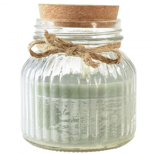Artikel Doftljus i glas citronella salvia grön H11,5cm