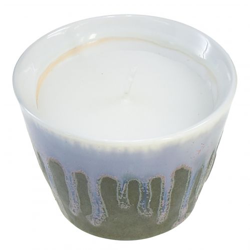 Citronella ljus i kruka keramik vintage grön Ø8,5cm