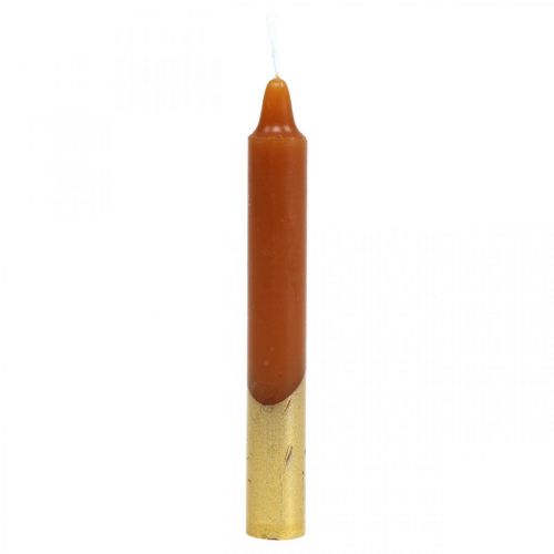 Floristik24 Trädljus pyramidljus Ø13×H105mm brun, gyllene 10st