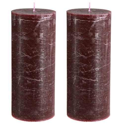 Artikel Ljus Bourgogne pelarljus enfärgade 85x200mm 2 st