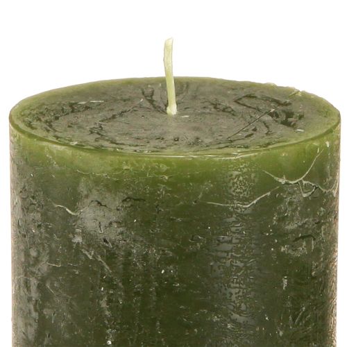 Artikel Ljus gröna 3 färger enfärgade pelare 70x100mm 12 st
