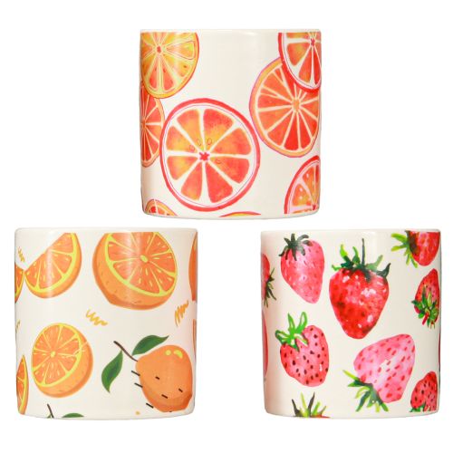 Artikel Ljus Utekeramikkruka Citronella Frukt H7cm 3st