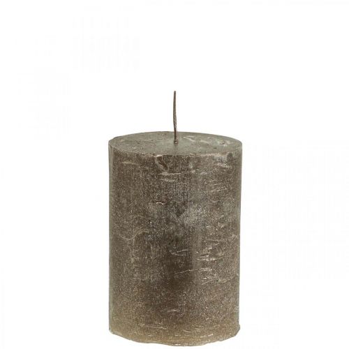Pelarljus enfärgade ljus koppar 70x100mm 4 st