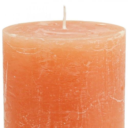 Artikel Enfärgade ljus Orange Persika pelarljus 85×120mm 2st