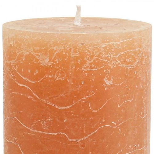 Artikel Enfärgade ljus Orange Persika pelarljus 85×150mm 2st