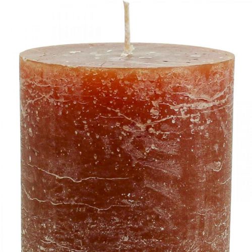 Artikel Enfärgade ljus rödbruna pelarljus 85×150mm 2 st