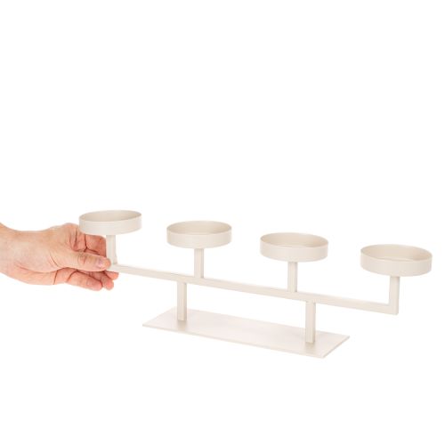 Modern ljusstake med fyra ljusfat, 47 cm | Floristik24.se