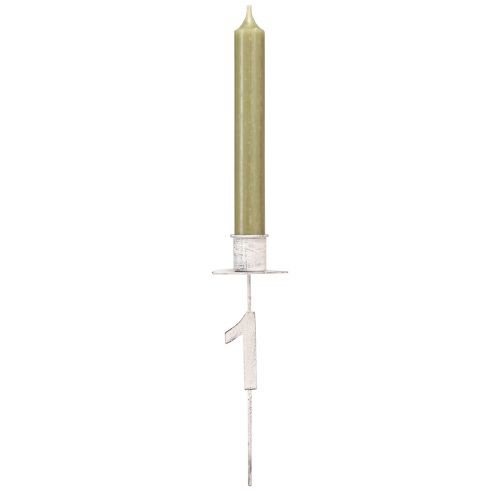 Artikel Ljusstake Advent med tagg och siffror vit H11cm 4 st