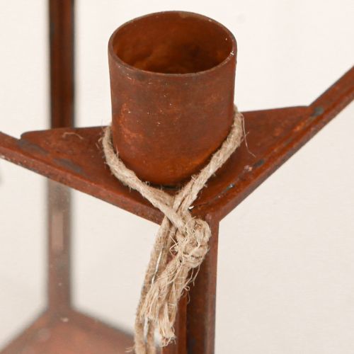 Artikel Ljusstake Advent för fyllning rost metall 10×10×15,5cm