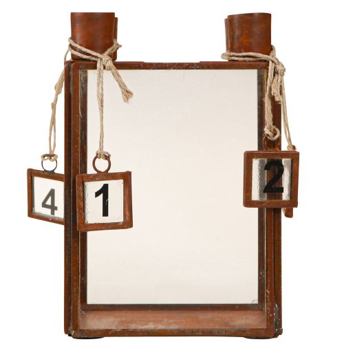 Artikel Ljusstake Advent för fyllning rost metall 10×10×15,5cm