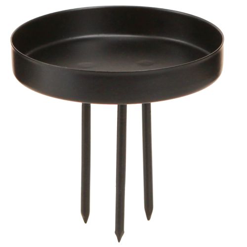 Floristik24 Ljusstake adventskrans metall svart matt Ø8cm 4 st