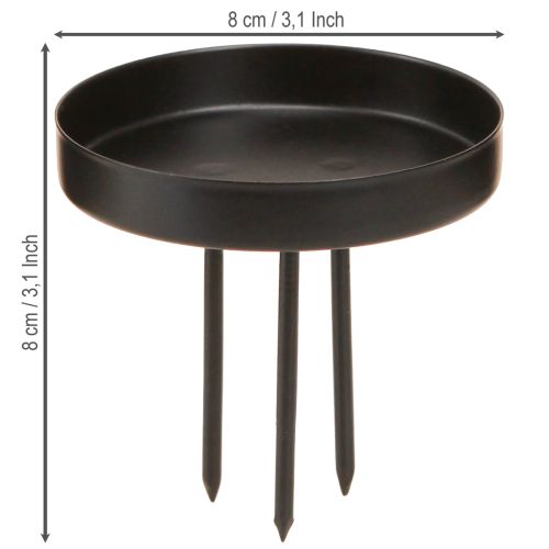 Artikel Ljusstake adventskrans metall svart matt Ø8cm 4 st