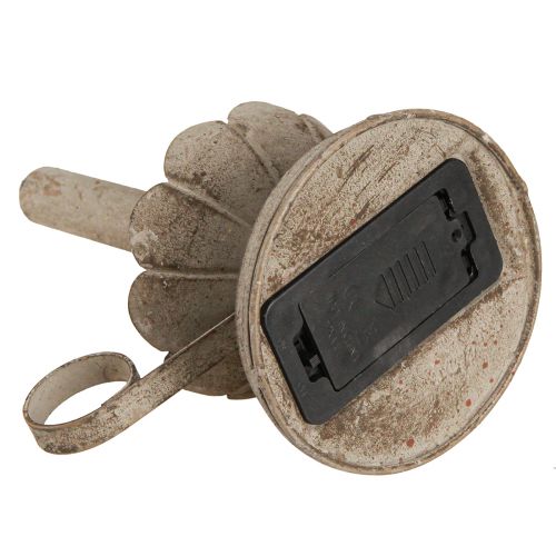 Artikel Ljusstake antik med LED ljus metall varmljus H22cm