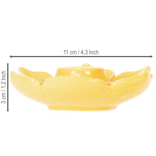 Artikel Keramiska koniska ljusstakar, dekorativ blomform för elegant bordsdekoration, 11 cm, 2 stycken