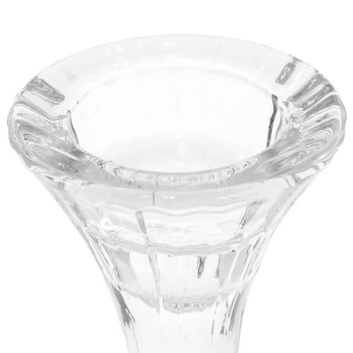 Artikel Ljusstake glas rund pinne ljusstake Ø7cm H13cm 2st