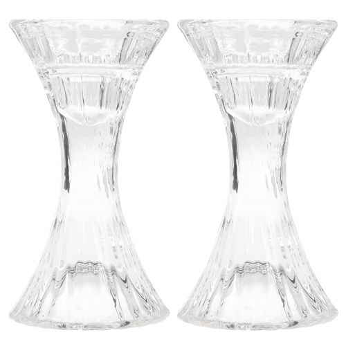 Artikel Ljusstake glas rund pinne ljusstake Ø7cm H13cm 2st