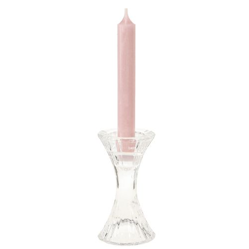 Artikel Ljusstake glas rund pinne ljusstake Ø7cm H13cm 2st