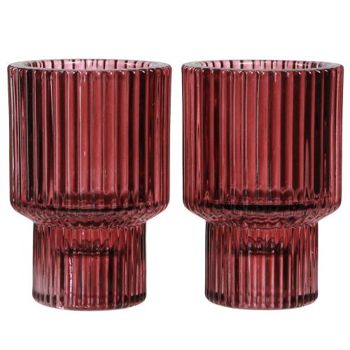 Artikel Ljusstake glasstavsljusstake i Berry H8cm 4 st