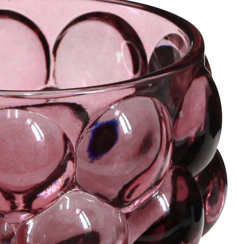 Artikel Ljushållare värmeljushållare i glas i Berry Ø7cm H7cm 6 st