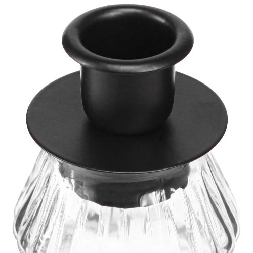 Floristik24 Ljushållare glas för pinnljus Julgran 13,5cm 2st