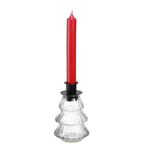 Artikel Ljushållare glas för pinnljus Julgran 13,5cm 2st