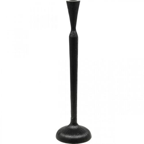 Ljusstake Svart Metall Ljusstake Ø12cm H46cm
