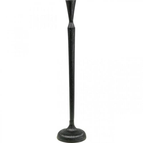 Floristik24 Ljusstake Svart Ljusstake Metall Ø13cm H59cm