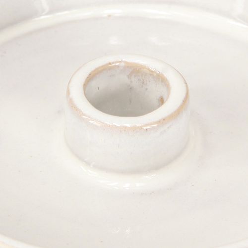 Artikel Ljusstake Keramik Vit – Modern Ljusstake för Taper Ljusstakar Ø13cm 2 st
