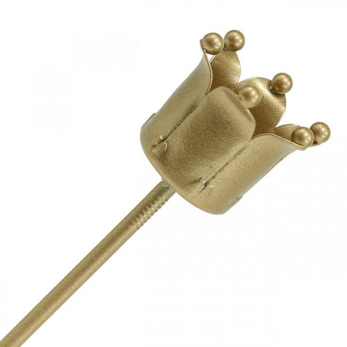 Artikel Ljusstake krona gyllene, pinnljusstake metall 4 st