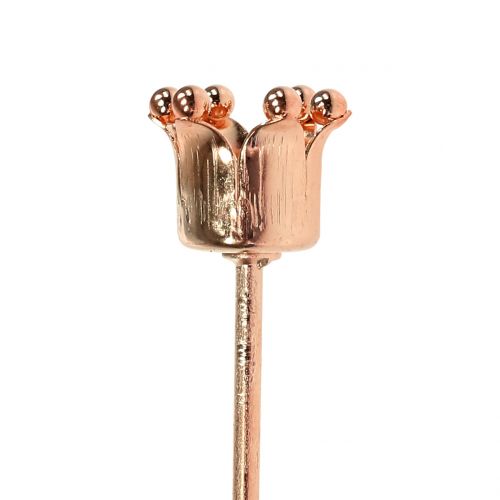 Floristik24 Ljushållare krona koppar Ø2,2cm H7cm 4 st
