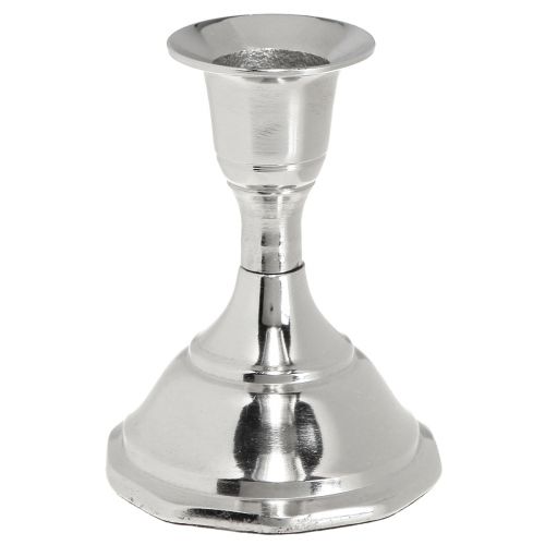 Floristik24 Ljusstake metall silver pinne ljusstake H9,5cm 2st