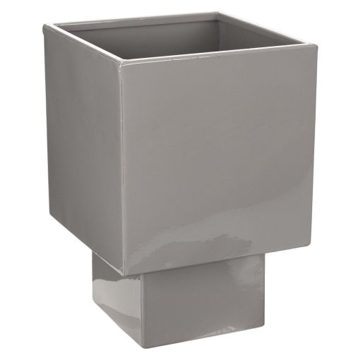 Grå kubkruka med bas för modern dekoration, 22 cm